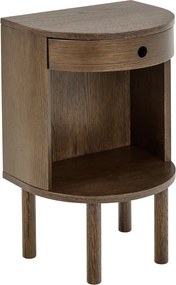 Noptieră în culoare naturală închisă cu aspect de lemn de stejar Paron – Actona