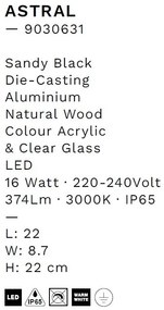 Aplica de perete LED iluminat exterior decorativ IP65 ASTRAL