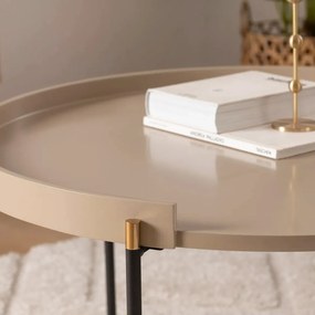 Masă pliantă Mandy Beige, 2 buc