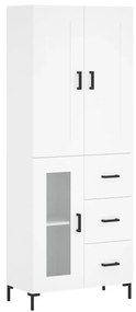 3199937 vidaXL Dulap înalt, alb, 69,5x34x180 cm, lemn compozit
