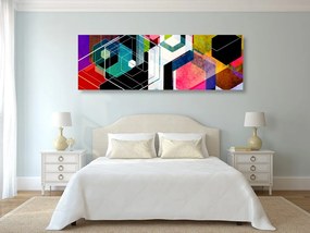 Tablou ornament geometric viu colorat