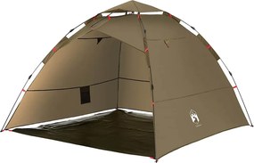 vidaXL Cort de pescuit 4 persoane, verde măsliniu, setare rapidă