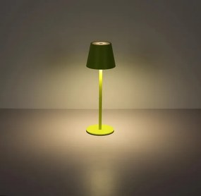 Globo 58488NG-LED Lampă de masă VANNIE pentru exterior, reglabilă (dimmabilă), cu control tactil și reîncărcabilă, 3W/5V IP54 1800mAh, verde