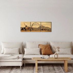 Tablou - Aviație (cu ceas) (90x30 cm)