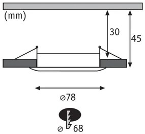 SET 3x corp de iluminat încastrat pentru baie LED/6W IP44 NOVA 230V Paulmann 93462