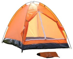 Cort camping (200 x 140 x 100 cm), Spațiu 2 Persoane, cu Fixare anti-vânt, Material impermeabil (Oxford), Acoperiș dublu, Plasă anti-insecte și Protecție solară (UPF50+)