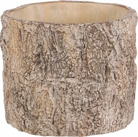 Cutie pentru flori imitație de scoarță de copac, 19,5 x 19,5 x 17 cm, beton, 19,5 cm
