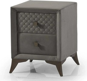 Noptiera BIO BALANCE, stofa catifelata gri inchis - Zen Z1188, 51x48x6