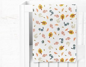 Pătură pentru copii albă din muselină 75x100 cm Forest – Mijolnir