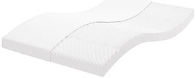 vidaXL Saltea din spumă, alb, 120x200 cm, duritate 7 zone 20 ILD