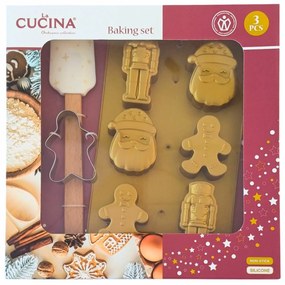 Set de copt pentru copii Moș Crăciun - formă cutter, spatulă