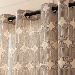 Draperie neagră-bej 140x240 cm Ondine – douceur d'intérieur