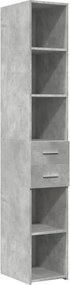 vidaXL Dulap înalt, gri beton, 30x42,5x185 cm, lemn prelucrat
