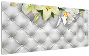 Tablou cu flori de crin (120x50 cm)