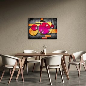 Tablou abstract cu simboluri istorice (70x50 cm)