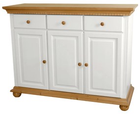 Sideboard Regal lemn masiv 	130 × 43 × 90 cm