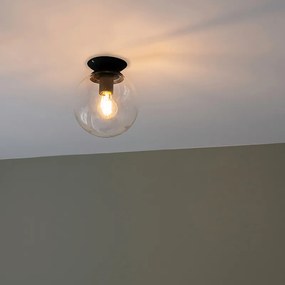 Lampă de tavan Art Deco neagră - Pallon