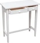 Masa consola, L73 36 H75 cm, alb antichizat, lemn masiv