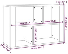 Servanta, gri sonoma, 80x30x54 cm, lemn prelucrat 1, sonoma gri