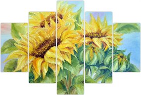 Tablou - Floarea soarelui înflorită (150x105 cm)