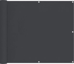 vidaXL Ecran de balcon Negru 90 x 200 cm Oxford alu acoperit cu PU