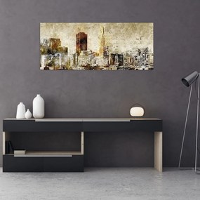 Tablou - Oraș artistic (120x50 cm)
