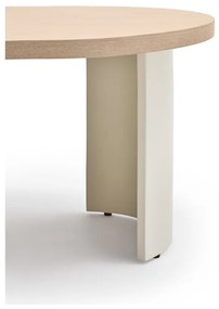 Măsuță de cafea crem/în culoare naturală cu aspect de lemn de frasin 50x120 cm Nori – Teulat