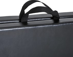 HOMCOM Tapet de Gimnastică Pliabil, Tapet Fitness Gros de 5 cm și Antialunecare, 180x60x5 cm, Negru | Aosom Romania