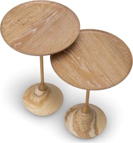 Set de 2 masute design LUX Onyx, Lemn, Puglia, 119346 HZ