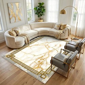 Covor camera antiderapant, 120x180 cm, Accente Gold
