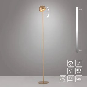 Schöner Wohnen 19245-12 - Lampadar LED reglabil BELLIS, LED/2,5W/5V, IP54, auriu