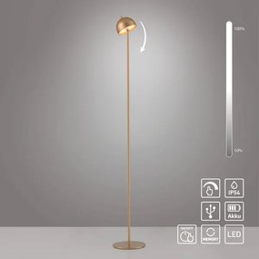 Schöner Wohnen 19245-12 - Lampadar LED reglabil BELLIS, LED/2,5W/5V, IP54, auriu