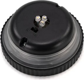 Lumină solară, 3 LED-uri, plastic, alb cald