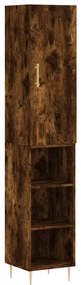 3198974 vidaXL Dulap înalt, stejar fumuriu, 34,5x34x180 cm, lemn prelucrat
