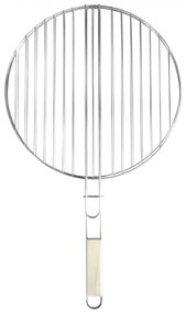 Kerek grillrács fa fogantyúval 40 cm