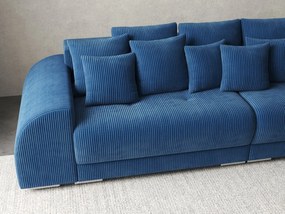 Canapea extensibilă dumonde cu 2 lăzi de depozitare si sezut confortabil din spuma high-density, Verona Zoom Blue 310x100 cm