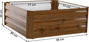 Strat înălţat de grădină, maro, oţel, NONKY TIP 3