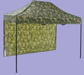 Pavilion de grădină 2x3m - din oțel, 1 perete lateral, Camuflaj