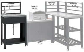 Cattara 14125 modul cu chiuvetă pentru bucătărieîn aer liber Torino 1