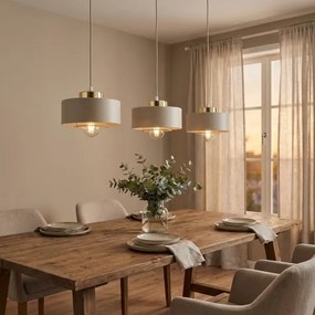 Brilagi - Lustră pe cablu SPRING 3xE27/60W/230V bej/auriu