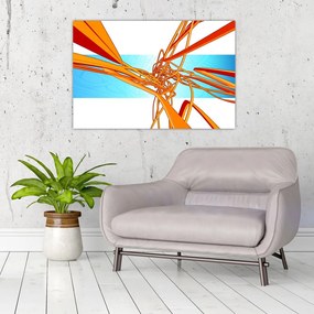 Tablou - Linii împletite, abstracție (90x60 cm)
