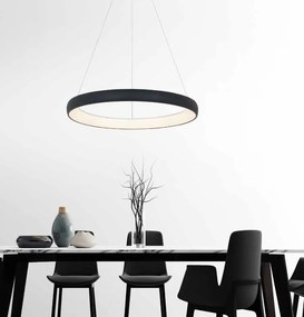Lustra LED design modern circular Ring 40cm, negru