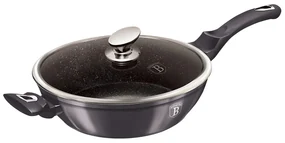 RESIGILAT - Tigaie marmorata cu capac 32 cm Carbon Pro Berlinger Haus BH 7139