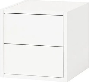 Boxie 2 sertare dulap de perete 40x40x37 cm alb