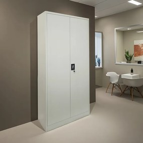 Vestiar metal cu seif Zogi Gri deschis 90x45x180 cm