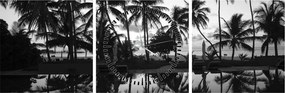 Tablou - Insula tropicală (cu ceas) (90x30 cm)