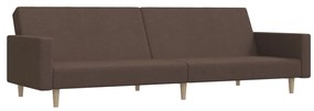 337296 vidaXL Canapea extensibilă cu 2 locuri, gri taupe, textil
