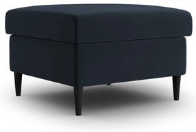 Taburet albastru închis cu tapițerie din catifea Kyoto – Cosmopolitan Design