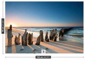 Fototapet Breakwater Beach