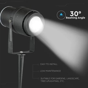 Lampă LED de exterior LED/12W/100-240V IP65 negru, lumină verde